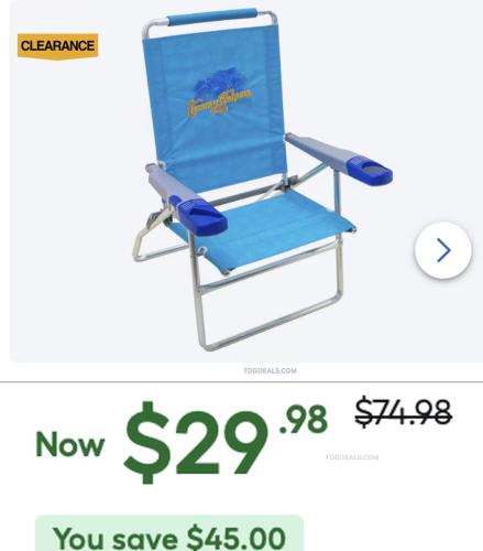 Tommy Bahama Folding Chair $45 Off deal at Lowe's