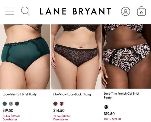 10 Panties for $40 at Lane Bryant deal at Lane Bryant