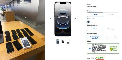 iPhone 16e for $10, Get $310 from Apple deal at Cricket
