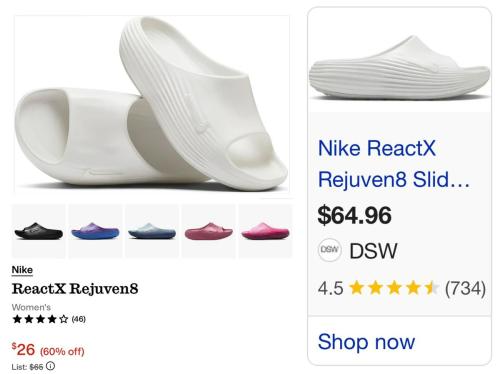 Nike Women’s Slides Dropped to $26 deal at Zappos