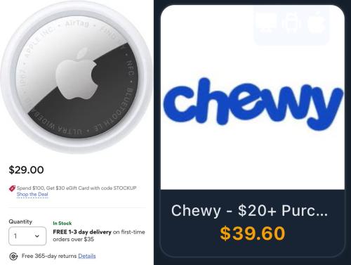 Free Apple AirTag - Get Paid $11! deal at Chewy