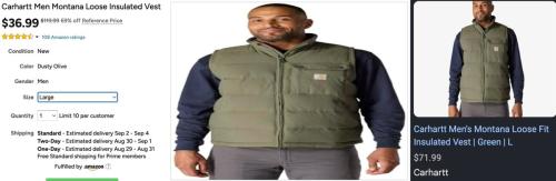 69% Off Carhartt Insulated Vest at Woot deal at Woot