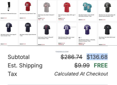 Scheels Nike NFL Clearance Up to 72% Off deal at Scheels
