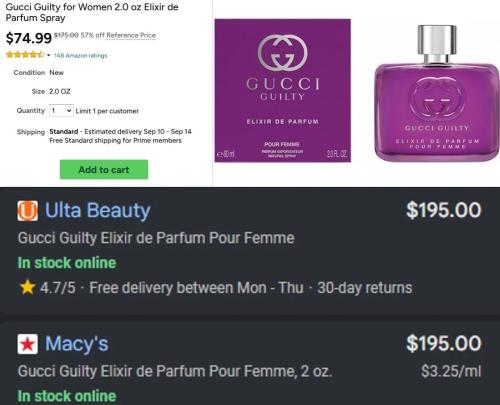 Gucci Guilty Perfume for $74 on Woot deal at Woot
