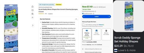 Scrub Daddy 3-Pack for $7 at Walmart deal at Walmart