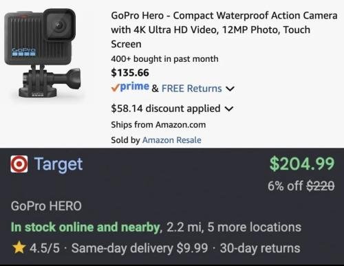 GoPro Hero 4K Camera Lowest Ever on Amazon deal at Amazon