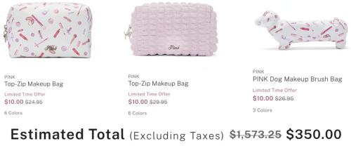 Victoria's Secret Makeup Bags for $10 deal at Victoria's Secret