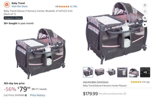 Baby Trend Nursery Center for $80