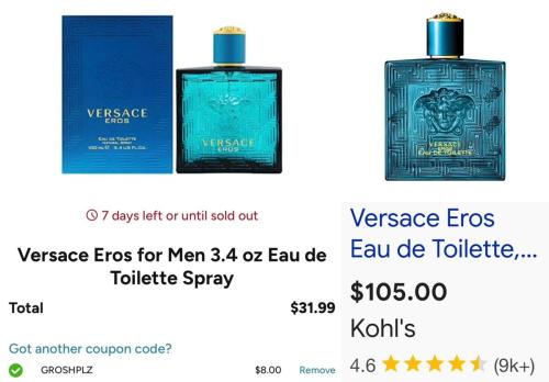 Versace Eros Cologne Dropped to $32 deal at Amazon