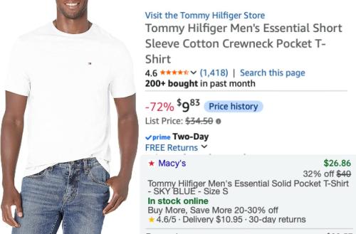 Tommy Hilfiger T-Shirts as Low as $9 deal at Amazon