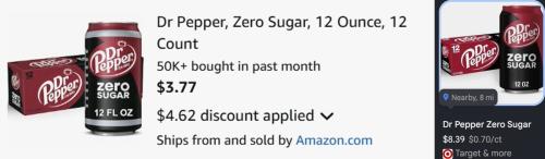 Dr Pepper 12-Pack for $3 at Amazon deal at Amazon