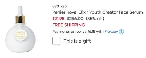 Perlier Face Serum Drops from $256 to $21 deal at HSN