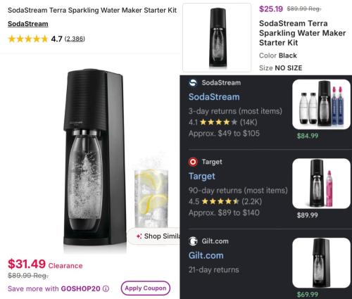 SodaStream Terra Starter Kit for $25 at Kohl's deal at Kohl's