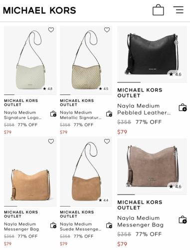 Michael Kors Handbags 77% Off - Messenger Bags $79