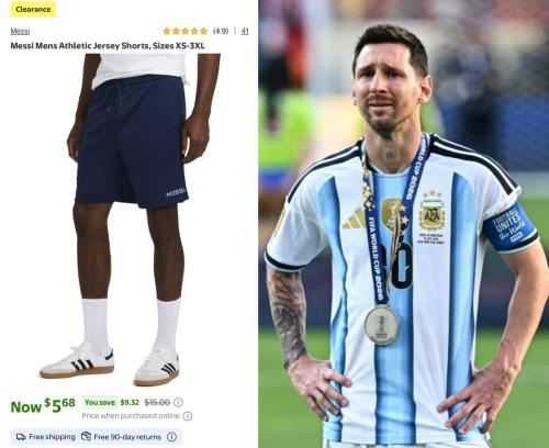 Messi Men's Athletic Shorts Only $5 deal at Walmart