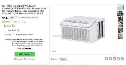 GE Profile AC for $149.99