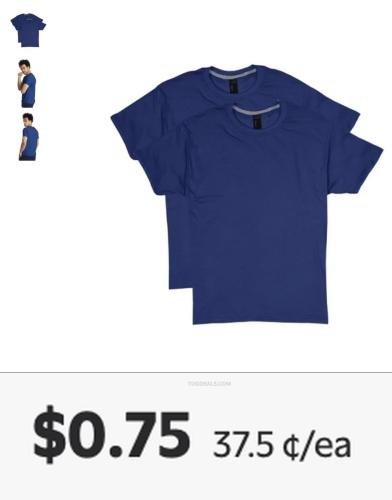 Hanes X-Temp 2-Pack Tees 95% Off at Walmart deal at Walmart