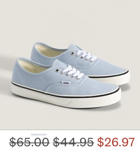 Vans Authentic Shoes Now $26.97