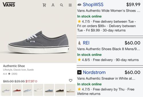Vans Unisex Shoes as Low as $18 deal at Vans