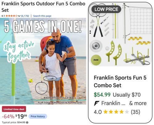 $20 Family Backyard Game Set at Amazon deal at Amazon