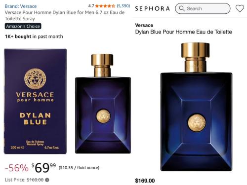 Versace Dylan Blue EDT Lowest Price on Amazon deal at Amazon
