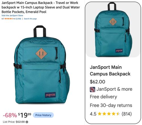 Jansport Backpack Drops to $20 on Amazon deal at Amazon