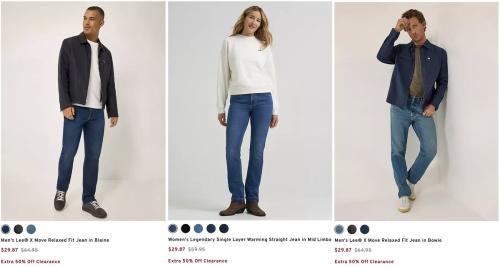 Extra 50% Off Lee Clearance Jeans & More