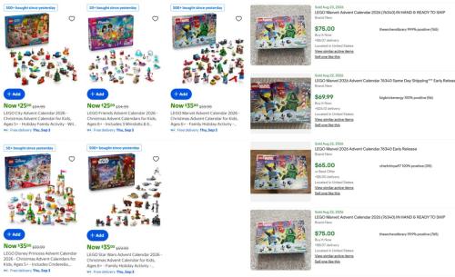 LEGO Advent Calendars as Low as $25