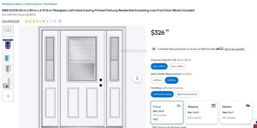 MMI Door for $326.99 (87% Off) deal at Lowe's