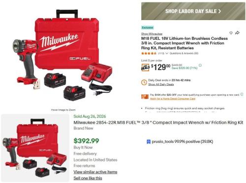 Milwaukee Impact Kit Now $129 at Home Depot deal at Home Depot