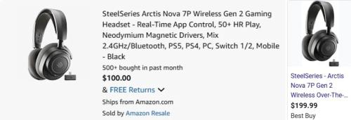 SteelSeries Gaming Headset for $100 deal at Amazon