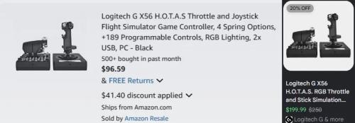 Logitech Flight Controller at Lowest Price $96 deal at Amazon