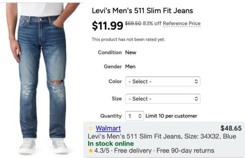 Levi’s 511 Jeans Just $12 on Woot deal at Woot