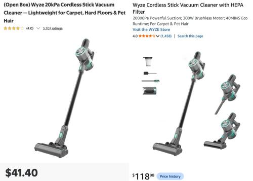 Wyze Cordless Stick Vacuum for $41 deal at Walmart