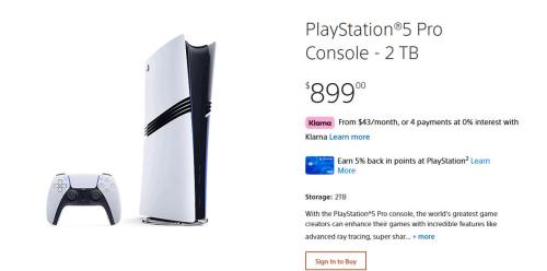 PS5 Pro Available at PlayStation for $899 deal at PlayStation