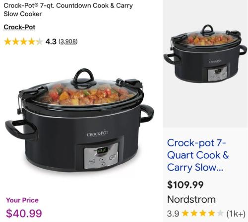 Crock-Pot 7-Qt Slow Cooker Drops to $40 deal at Kohl's