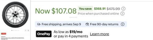 Yokohama Advan Neova AD09 Tire 77% Off deal at Walmart