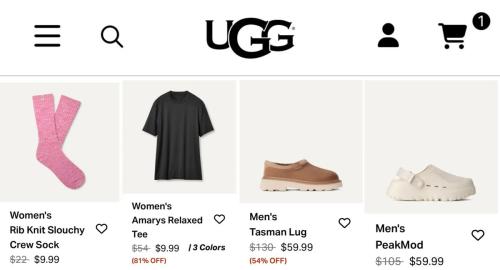 Up to 85% Off UGG Shoes & Clothes Sale deal at UGG