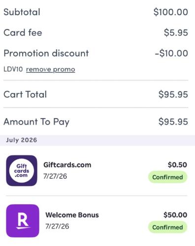 $100 Visa Card for $44 via Rakuten deal at Rakuten