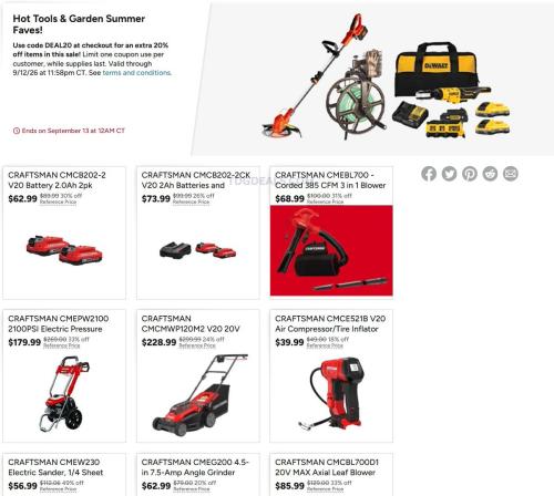 Craftsman Tools Sale: Extra 20% Off deal at Woot