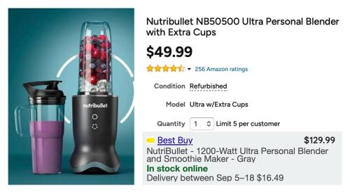 Nutribullet Ultra Blender for $50 at Woot deal at Woot