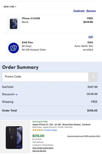 iPhone 12 for $108 with Tracfone Plan deal at Tracfone