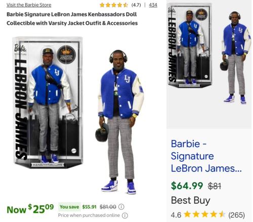 LeBron James Barbie Doll Restocked at $25 deal at Walmart
