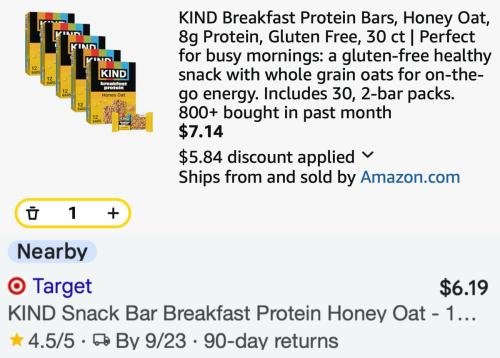 60 KIND Protein Bars for Just $7 deal at Amazon