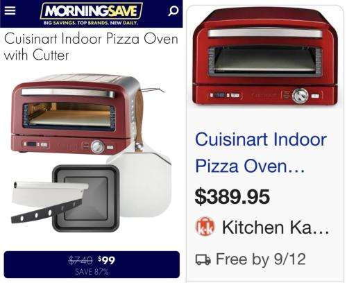 $640 Off Cuisinart Pizza Oven - Now $99 deal at MorningSave