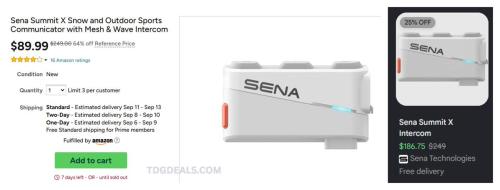 64% Off Sena Summit X Communicator deal at Woot