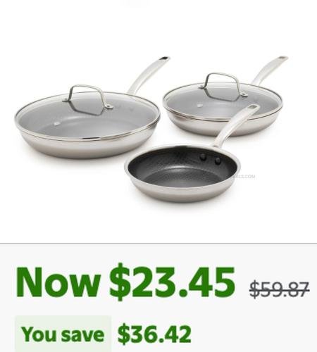 Blue Diamond Bond 5-Pc Nonstick Cookware Set $23.45 deal at Walmart