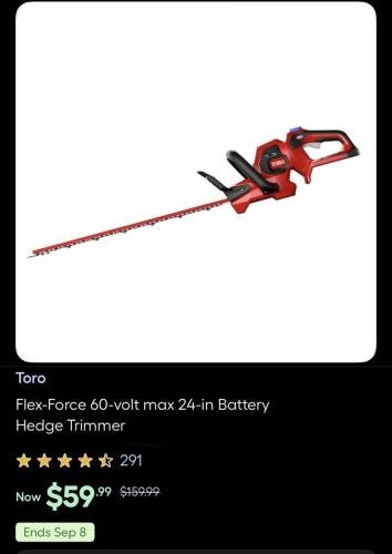 Toro Trimmer for $59.99 at Lowe's deal at Lowe's