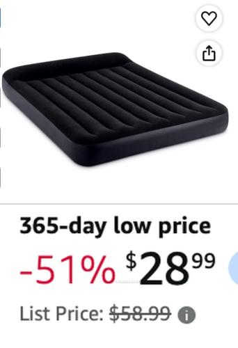 Intex Air Mattress $28.99 at Amazon - 1-Year Low deal at Amazon
