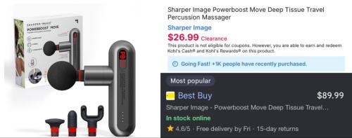 Massage Gun for $26 at Kohl's (Was $90) deal at Kohl's